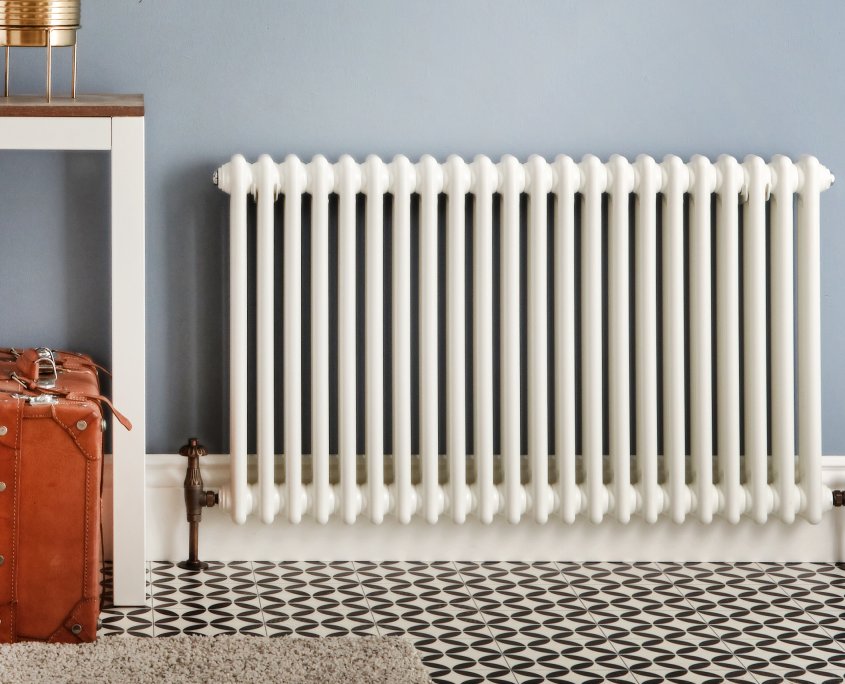 The White Milano Windsor Column Radiator